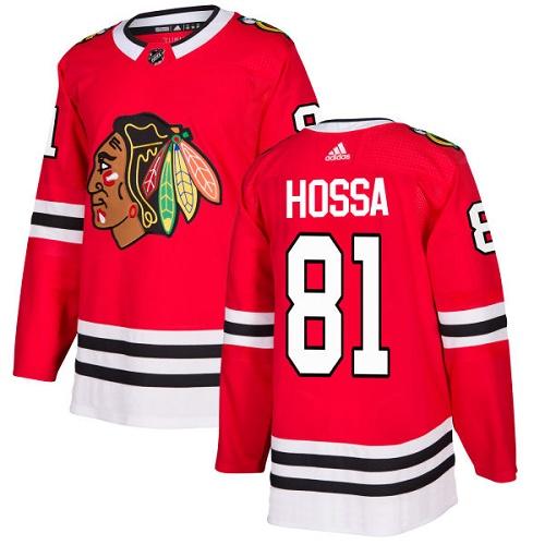 Adidas Chicago Blackhawks 81 Marian Hossa Red Home Authentic Stitched Youth NHL Jersey